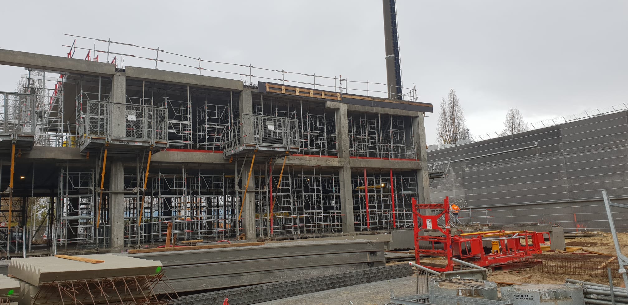 Gros œuvre chantier CISI Nanterre